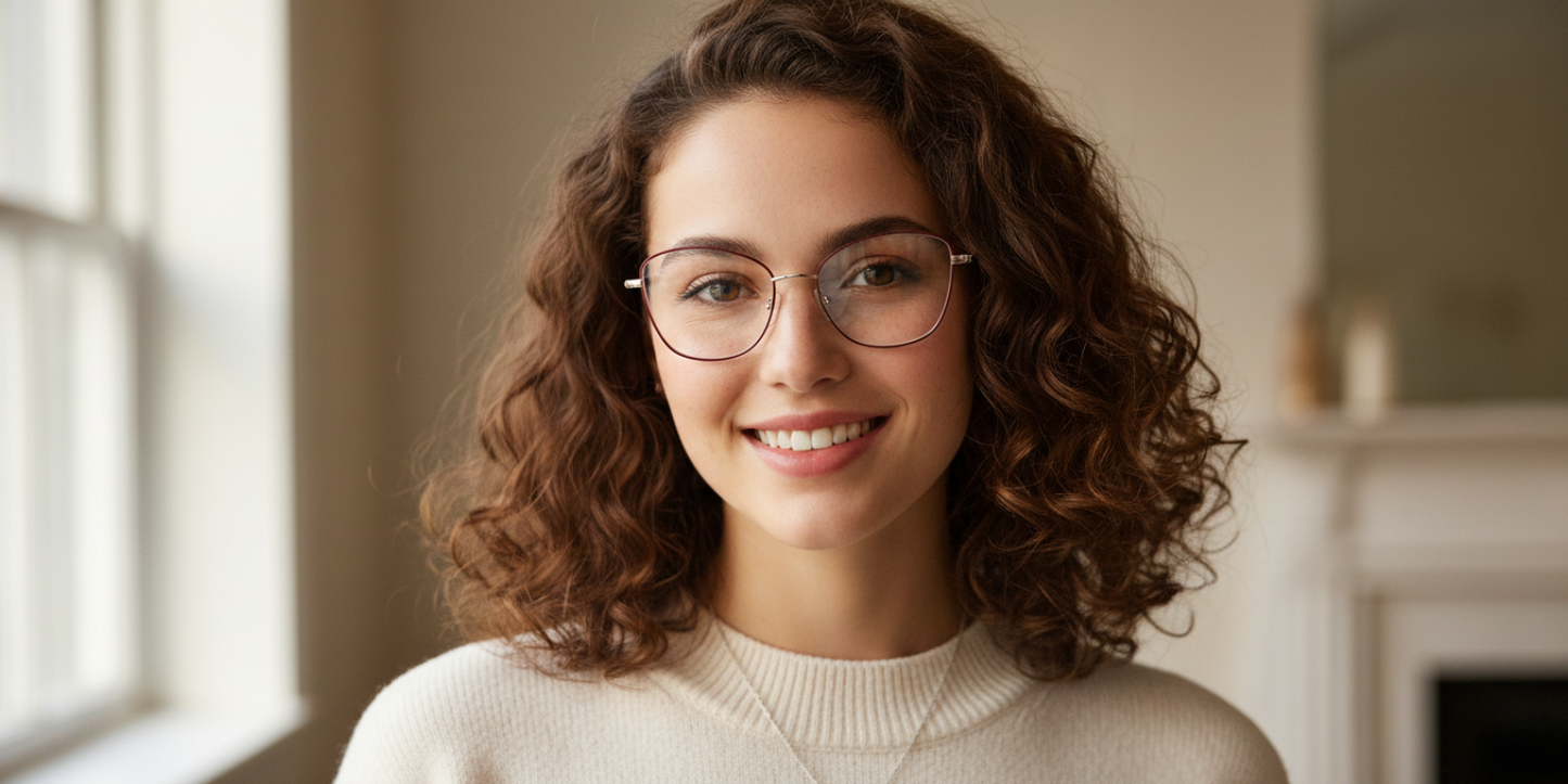 Full Rim Cat Eye Classic Eyeglasses with Sparkling Temple