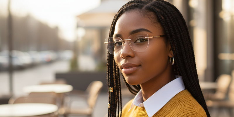 Rimless Cat Eye Premium Eyeglasses
