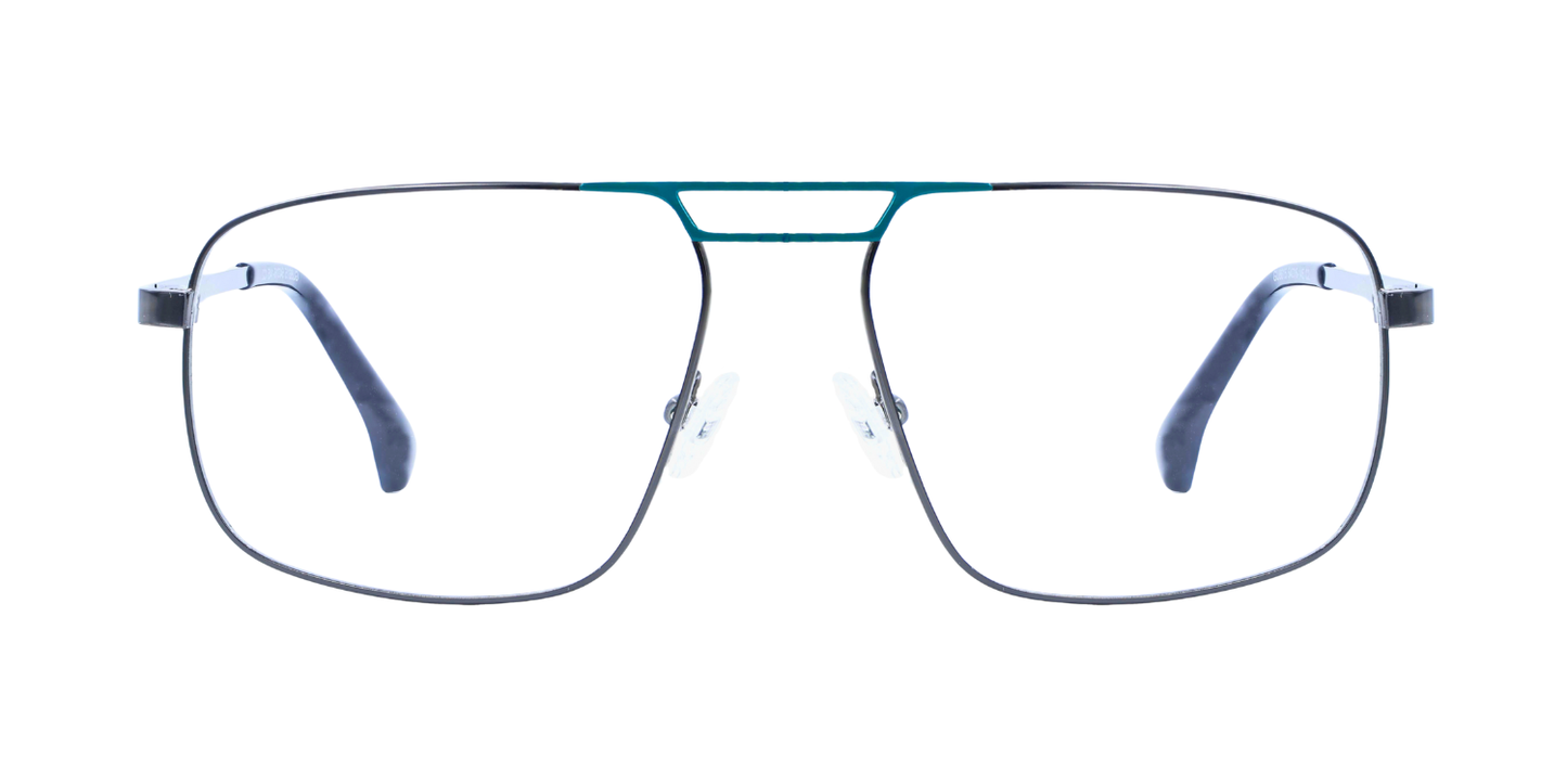 Full Rim Double Bridge Rectangle Classic Eyeglasses
