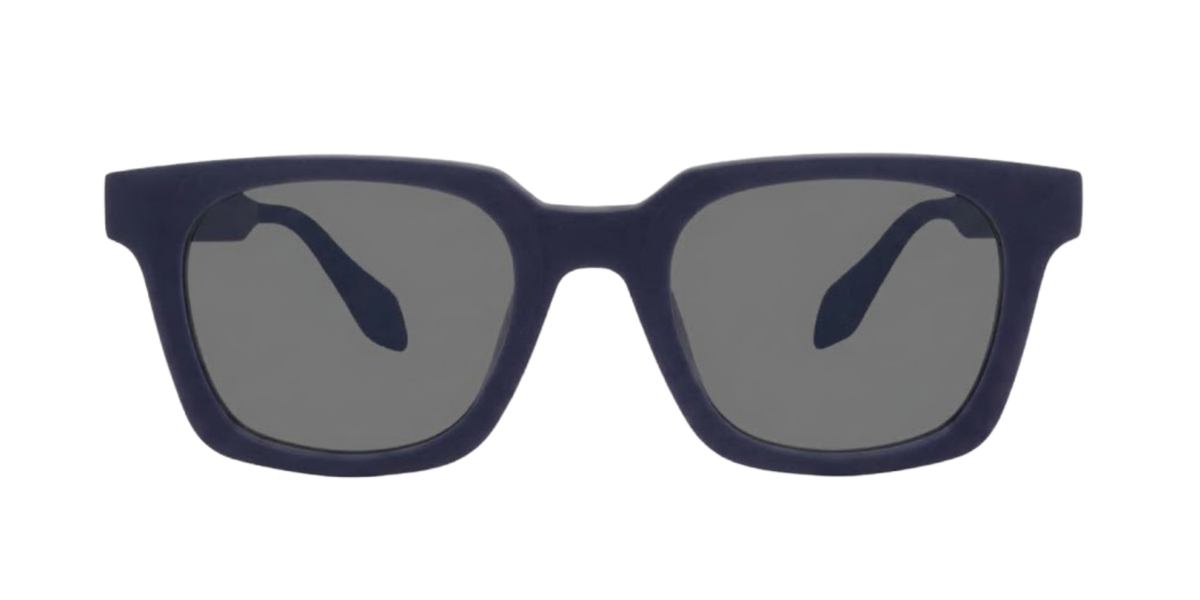 Matte Navy Blue Full Rim Square Magneto Eyeglasses