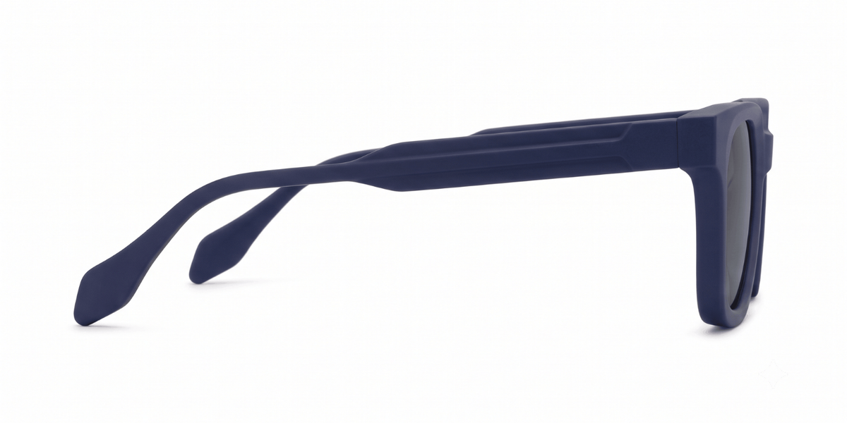 Matte Navy Blue Full Rim Square Magneto Eyeglasses