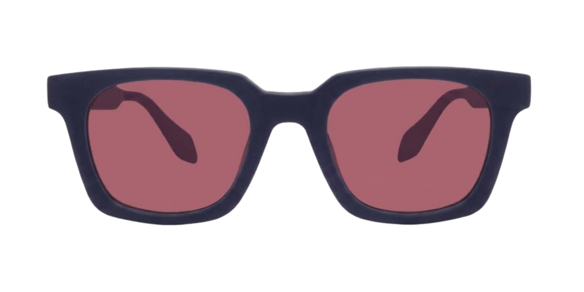 Matte Navy Blue Full Rim Square Magneto Eyeglasses