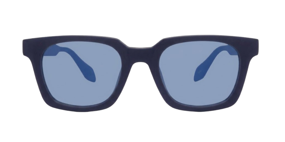 Matte Navy Blue Full Rim Square Magneto Eyeglasses