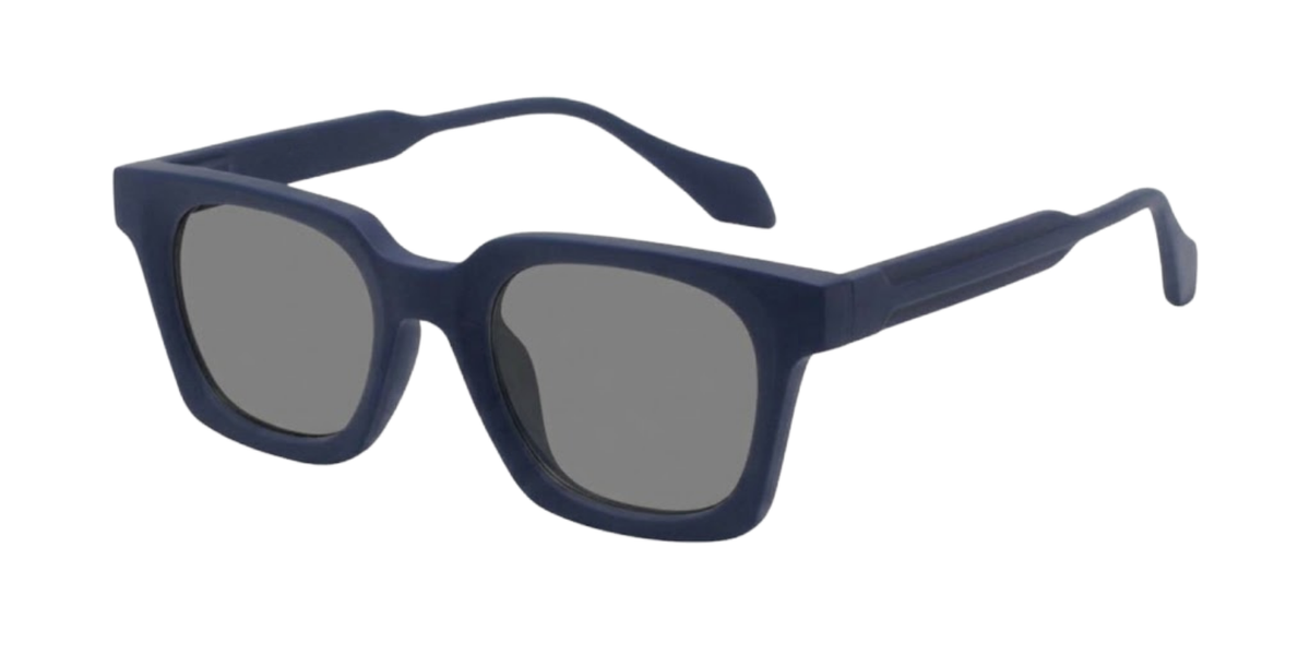 Matte Navy Blue Full Rim Square Magneto Eyeglasses