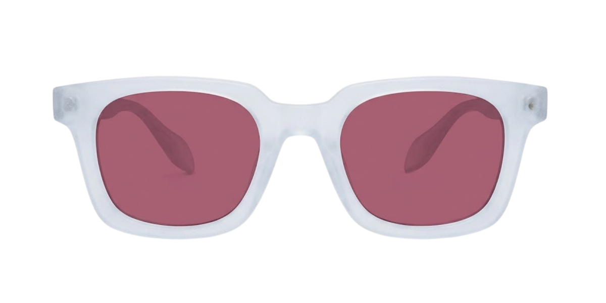 Light Blue Full Rim Square Magneto Eyeglasses