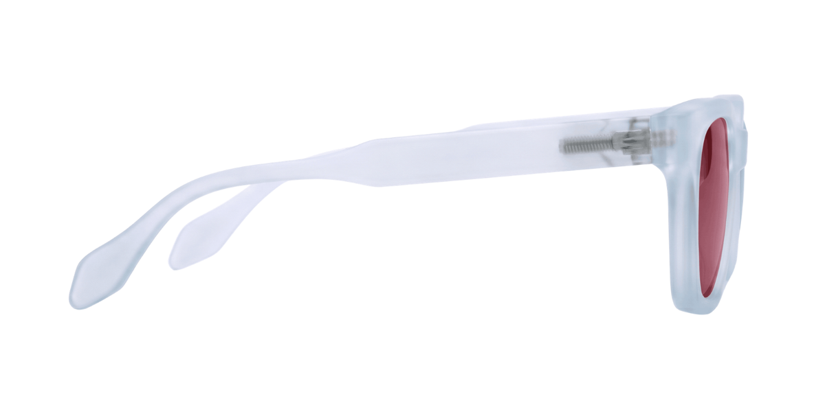 Light Blue Full Rim Square Magneto Eyeglasses