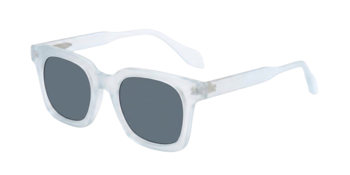 Light Blue Full Rim Rectangle Magneto Eyeglasses