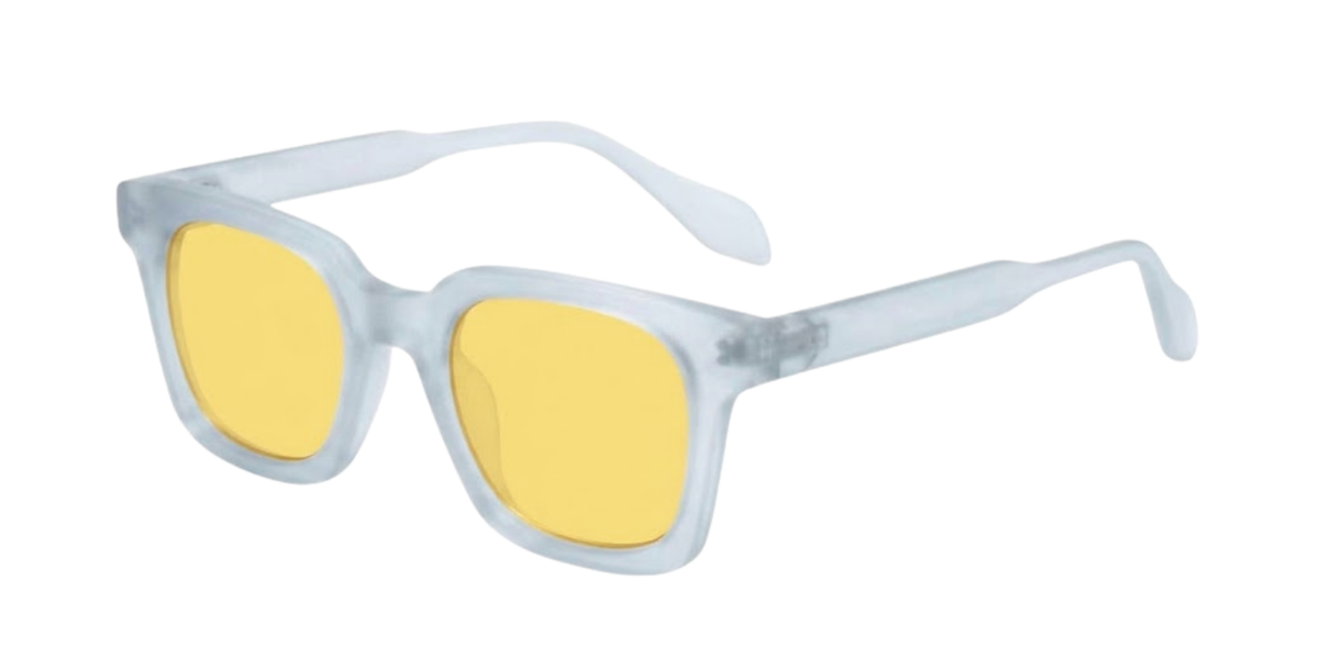 Light Blue Full Rim Square Magneto Eyeglasses