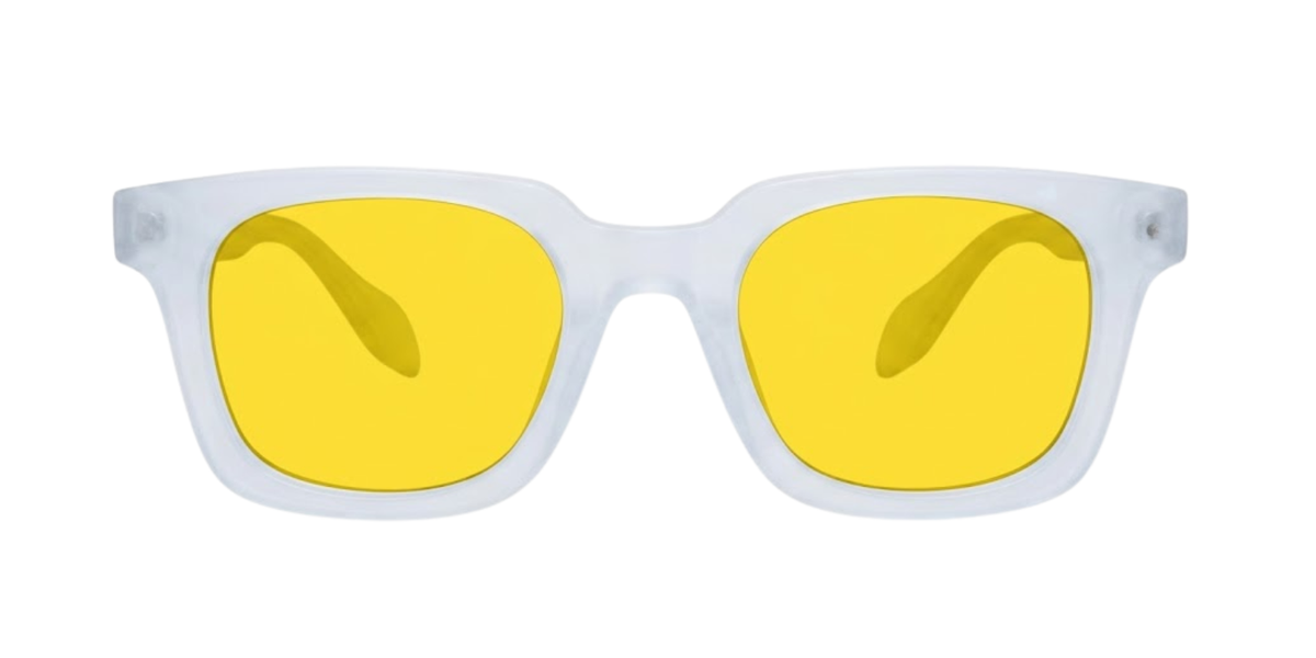 Light Blue Full Rim Rectangle Magneto Eyeglasses