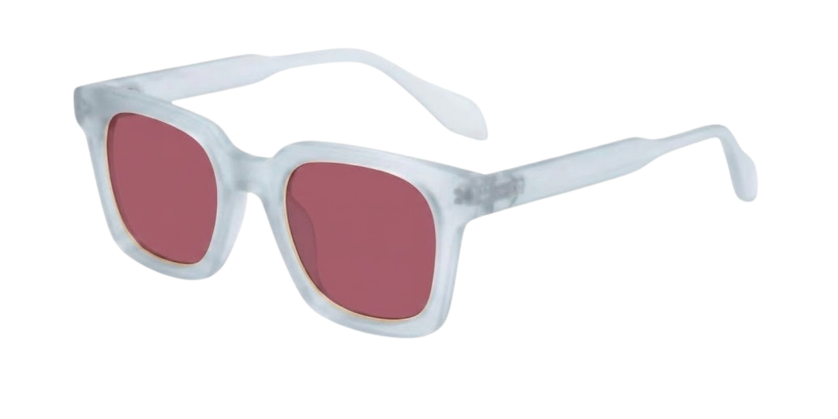 Light Blue Full Rim Square Magneto Eyeglasses