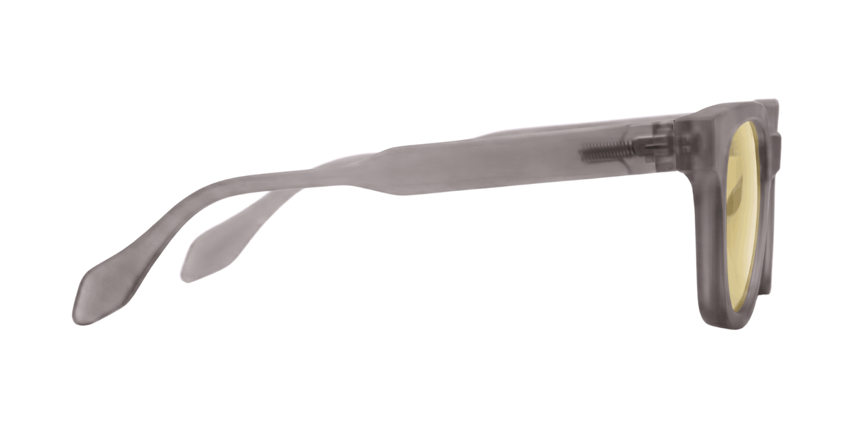 Light Grey Full Rim Square Magneto Eyeglasses