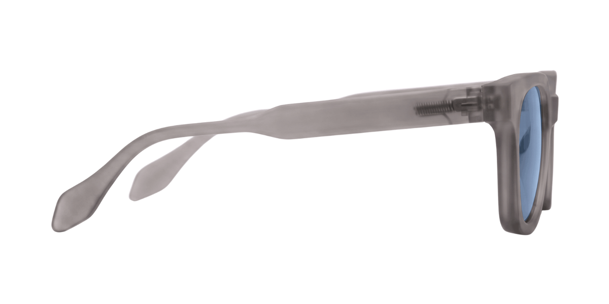 Light Grey Full Rim Square Magneto Eyeglasses