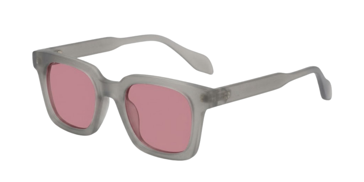 Light Grey Full Rim Square Magneto Eyeglasses