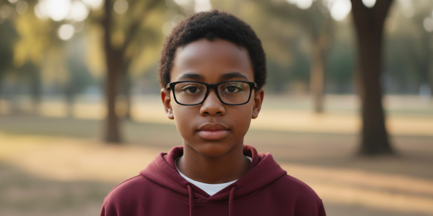 Full Rim Rectangle Kids Premium Eyeglasses With Adjustable Temples