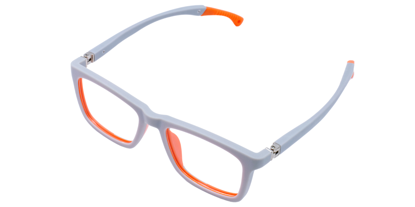 Full Rim Rectangle Kids Premium Eyeglasses With Adjustable Temples