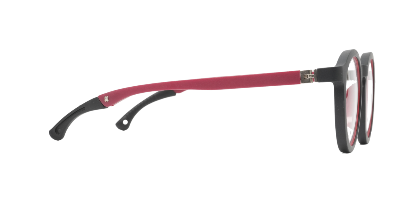 Full Rim Round Eyeglasses With Adjustable Temples