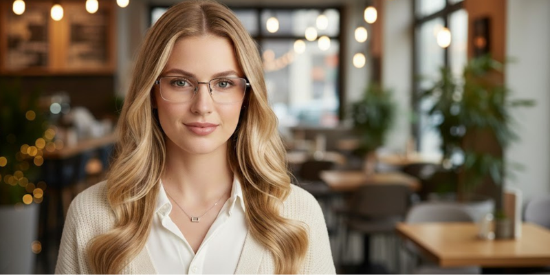 Half Rim Rectangle Classic Eyeglasses