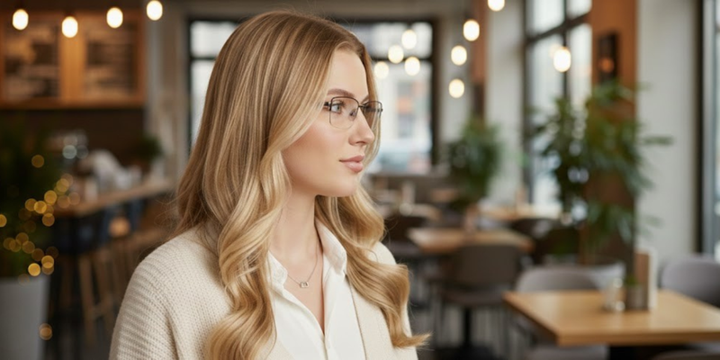 Half Rim Rectangle Classic Eyeglasses