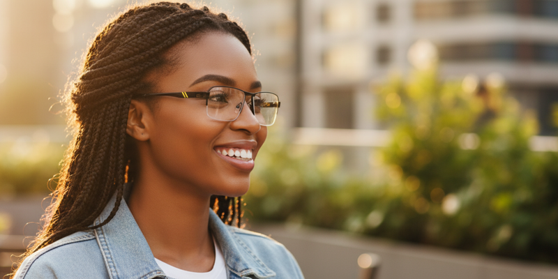 Half Rim Rectangle Classic Eyeglasses