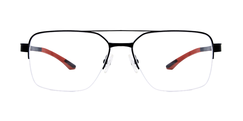 Half Rim Double Bridge Rectangle Classic Sports Eyeglasses