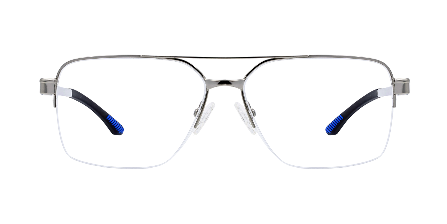 Half Rim Double Bridge Rectangle Classic Sports Eyeglasses