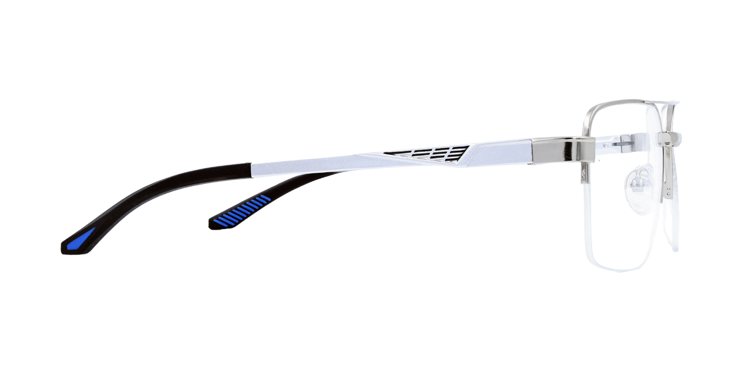 Half Rim Double Bridge Rectangle Classic Sports Eyeglasses