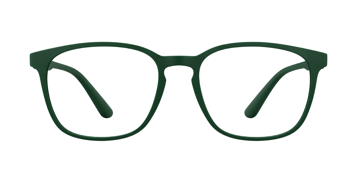 Matte Green Full Rim Round Magneto Eyeglasses