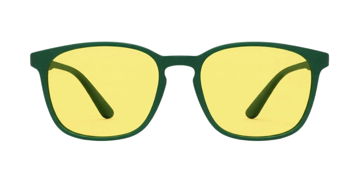 Matte Green Full Rim Round Magneto Eyeglasses