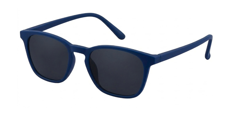 Matte Navy Blue Full Rim Round Magneto Eyeglasses