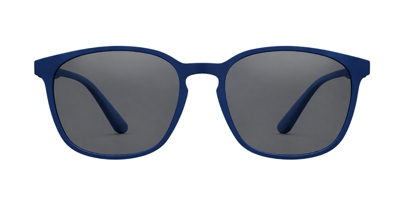 Matte Navy Blue Full Rim Round Magneto Eyeglasses