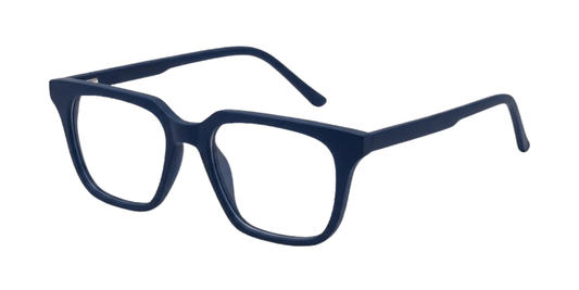 Matte Navy Blue Full Rim Square Magneto Eyeglasses