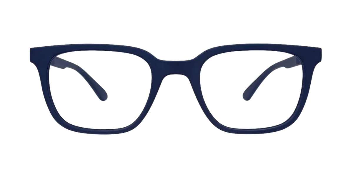 Matte Navy Blue Full Rim Square Magneto Eyeglasses