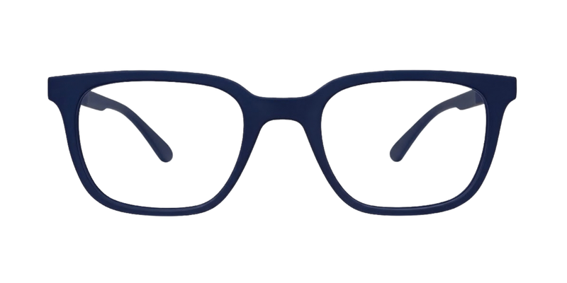 Matte Navy Blue Full Rim Square Magneto Eyeglasses