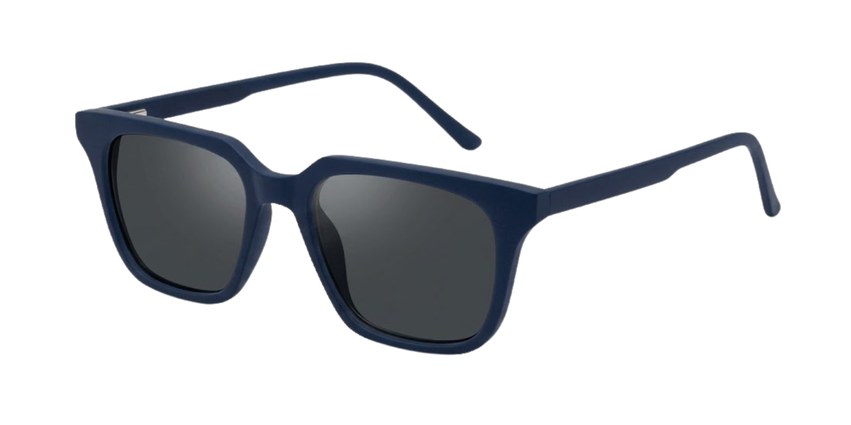 Matte Navy Blue Full Rim Square Magneto Eyeglasses
