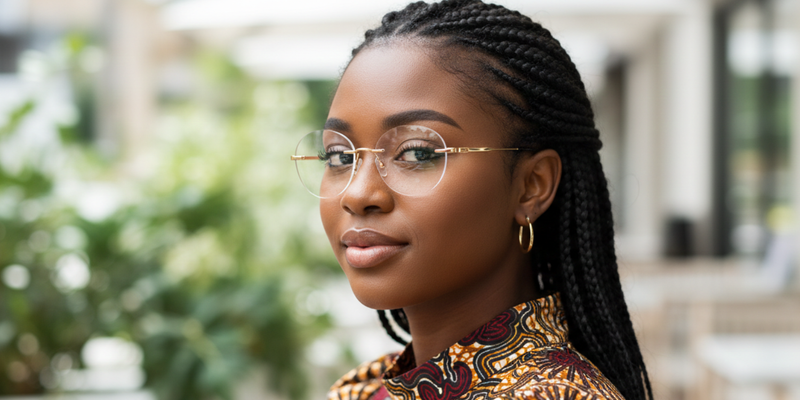 Rimless Round Premium Eyeglasses