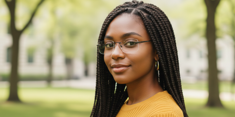 Rimless Rectangle Premium Eyeglasses