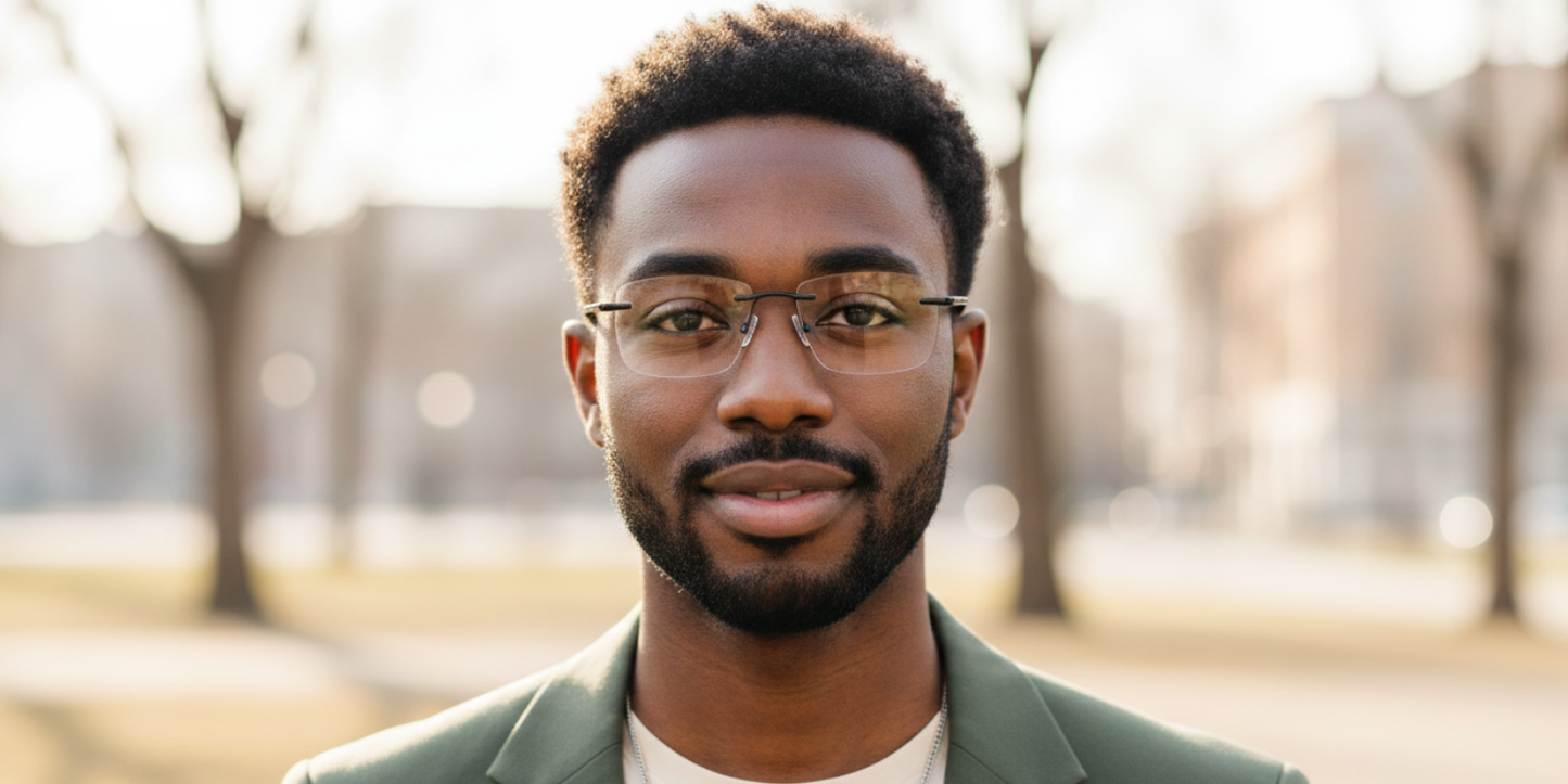 Rimless Rectangle Premium Eyeglasses