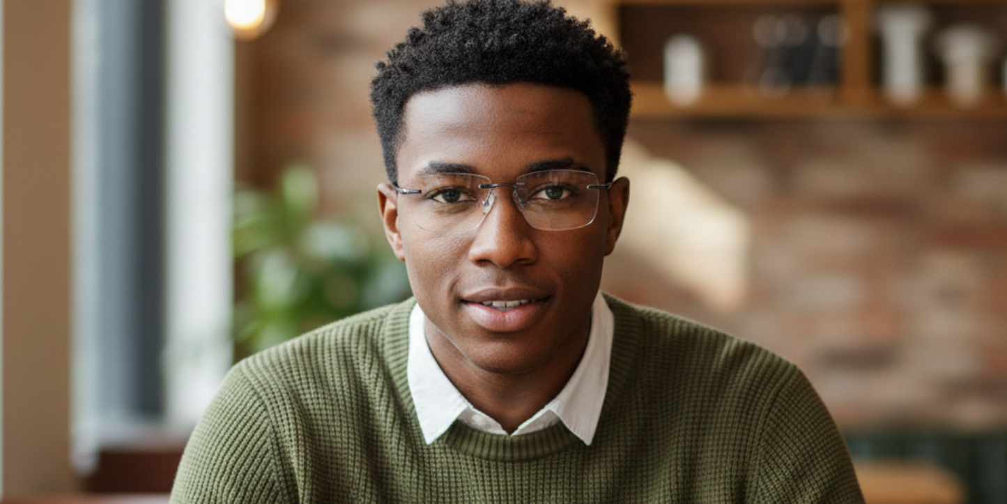 Rimless Rectangle Premium Eyeglasses