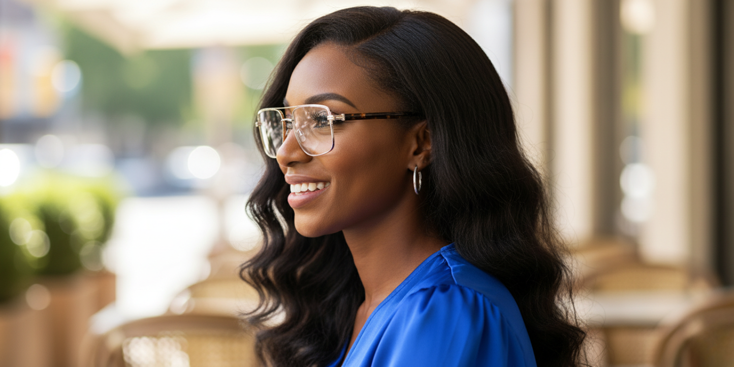 Full Rim Double Bridge Rectangle Classic Eyeglasses