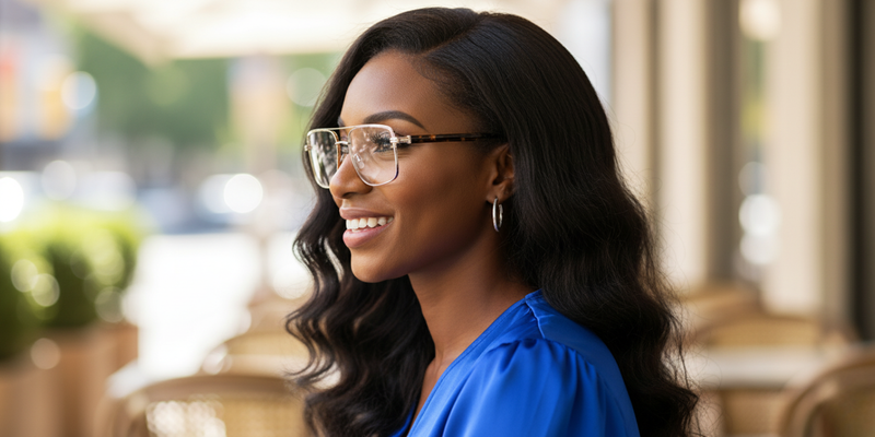 Full Rim Double Bridge Rectangle Classic Eyeglasses