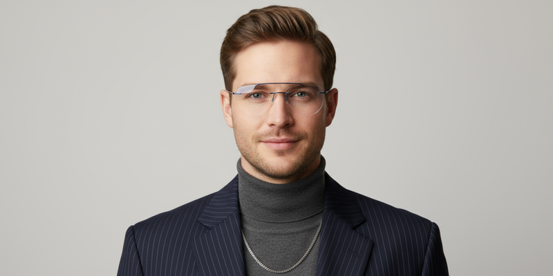 Rimless Aviator Classic Eyeglasses