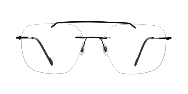 Rimless Rectangle Classic Eyeglasses