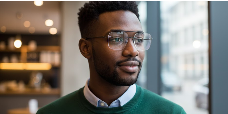 Rimless Rectangle Classic Eyeglasses