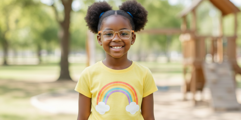 Full Rim Rectangle Magneto Premium Kids Eyeglasses