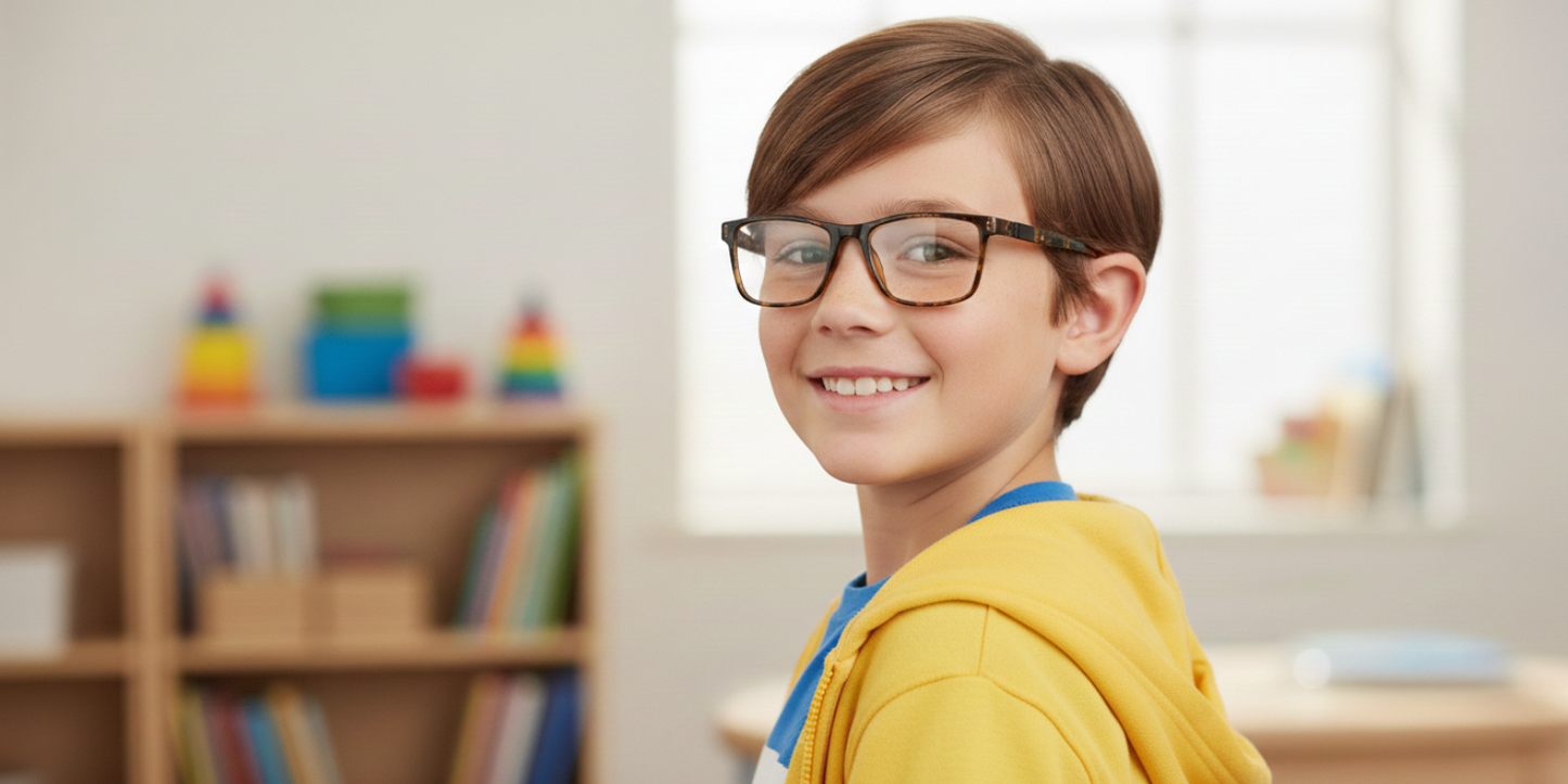 Full Rim Rectangle Magneto Premium Kids Eyeglasses