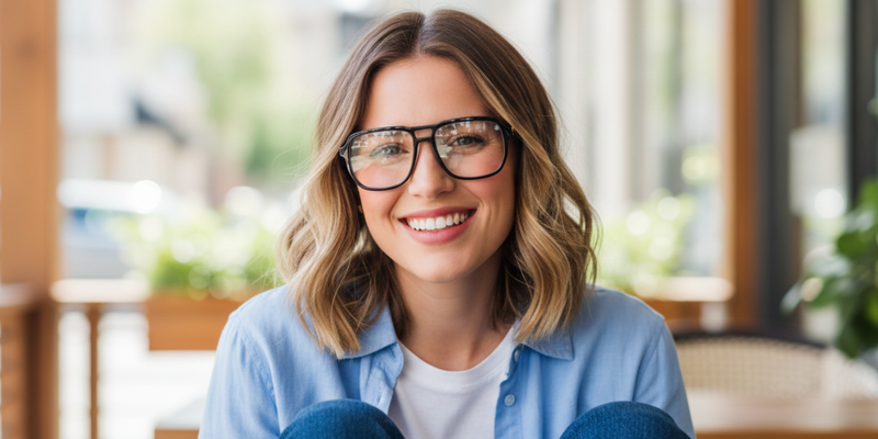 Full Rim Double Bridge Square Classic Eyeglasses