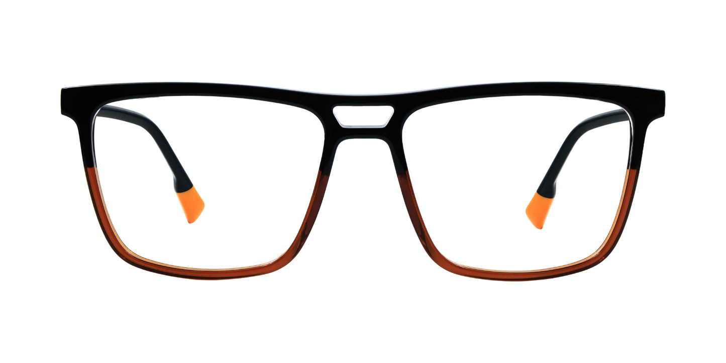 Full Rim Double Bridge Square Classic Eyeglasses
