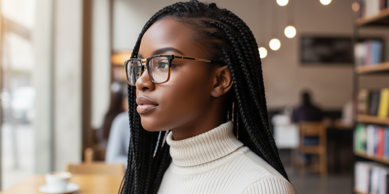 Full Rim Double Bridge Square Classic Eyeglasses
