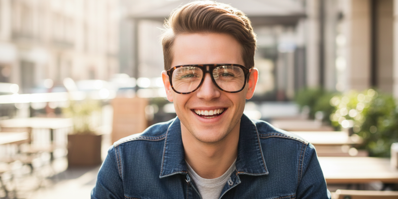 Full Rim Double Bridge Aviator Classic Eyeglasses