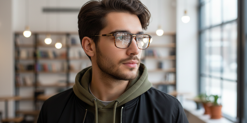 Full Rim Double Bridge Rectangle Classic Eyeglasses